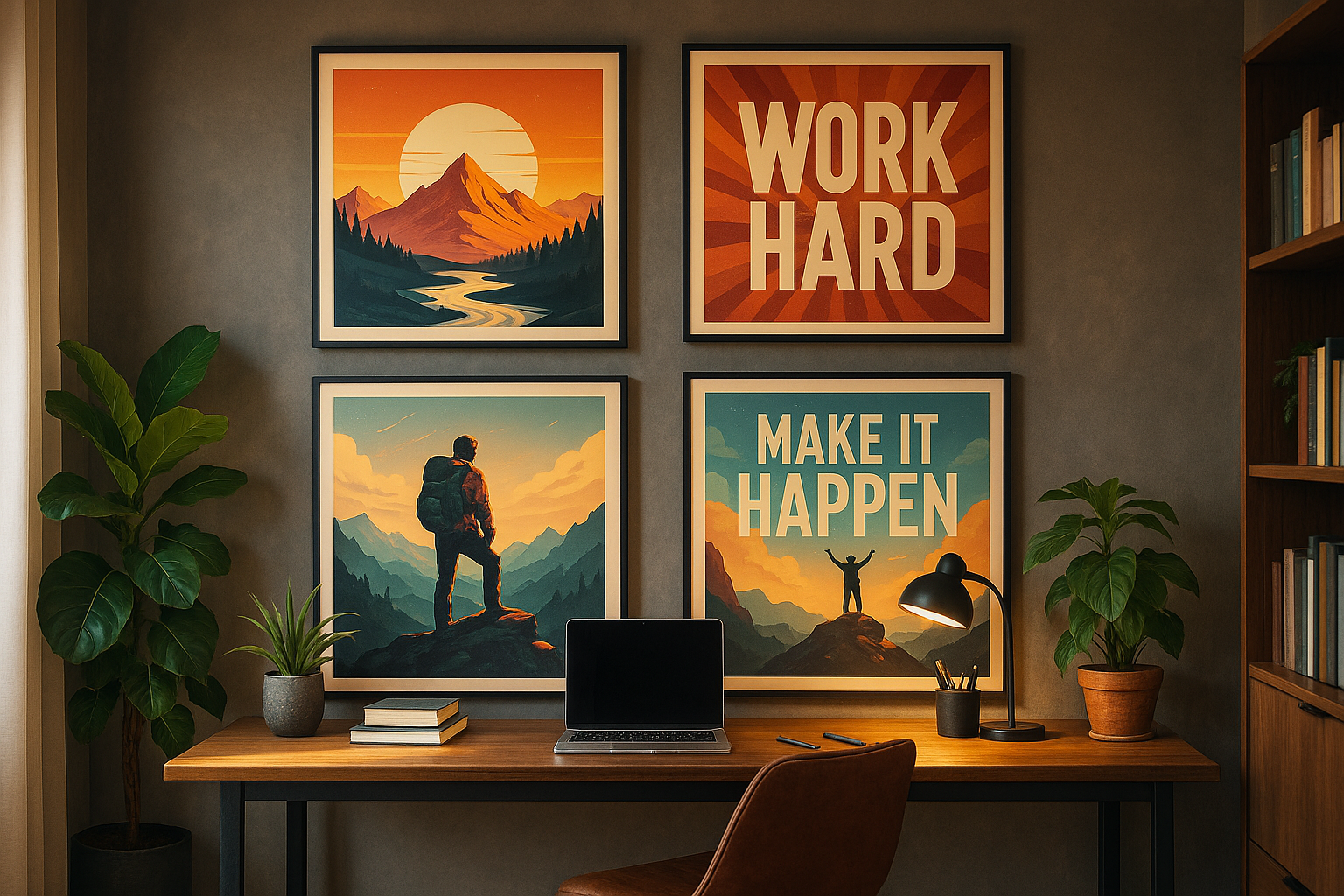 Como Escolher Quadros Decorativos que Estimulam a Criatividade em Home Offices