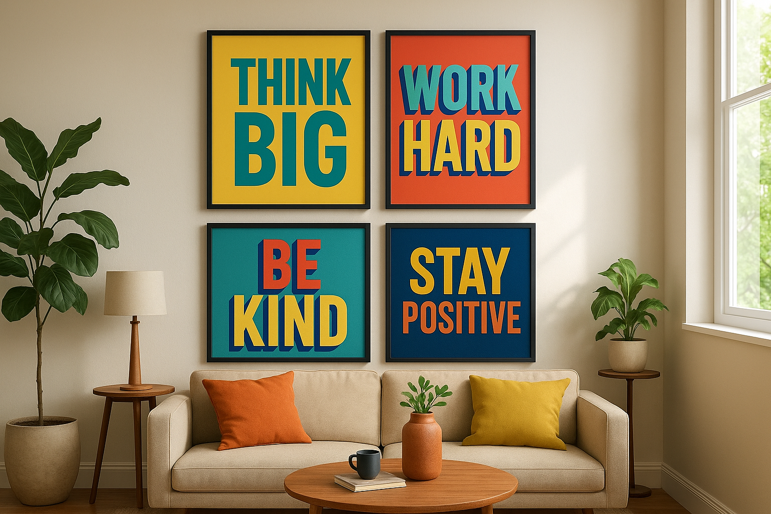 Como Usar Quadros com Frases Motivacionais para Criar um Ambiente Inspirador em Casa